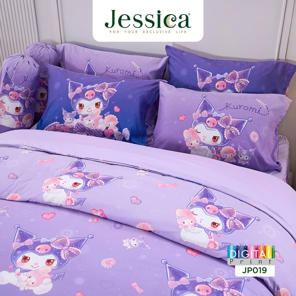 Jessica Kuromi JP019 ลิขสิทธิ์แท้ Sanrio คูโรมิ เจสสิก้า พิมพ์ลายดิจิตอล ชุดเครื่องนอน ผ้าปูที่นอน ผ้าห่มนวม รูปที่ 4