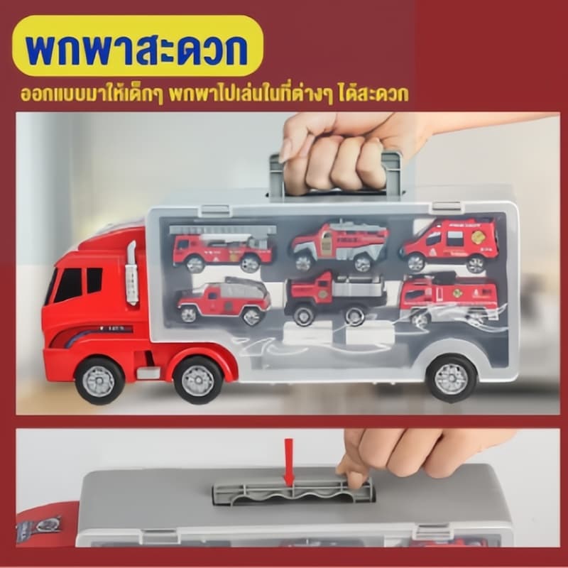 YUNLEO Toy รถบรรทุกของเล่นรถบรรทุกรถดับเพลิงของเล่นเด็กรถบรรทุกขนาดใหญ่รวมถึงรถบรรทุกดับเพลิง รูปที่ 3