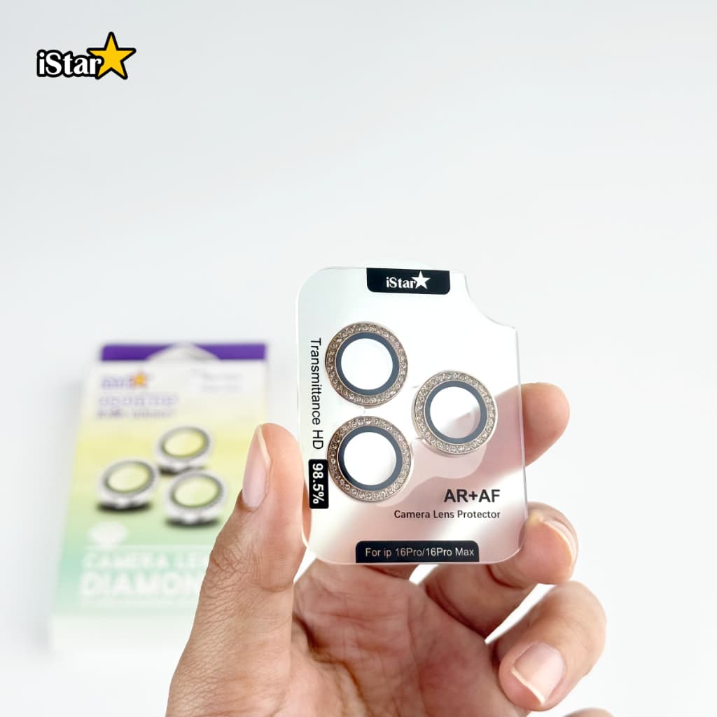 iStar ฟิล์มกระจกเลนส์กล้อง วงเพชร Camera Lens Diamond For iphone 17ProMax 17 Air 16ProMax 16Plus 16 รูปที่ 6