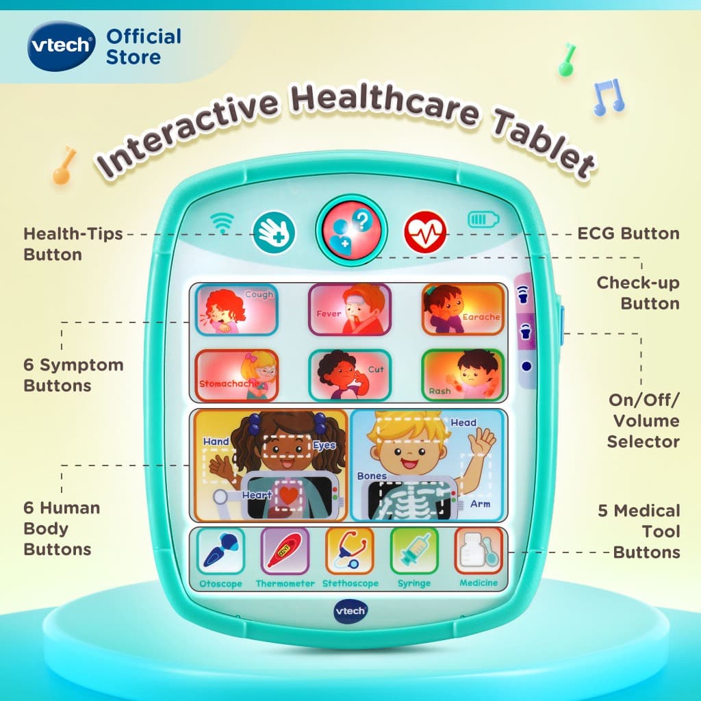 VTECH SMART CHART MEDICAL KIT, ของเล่นชุดหมอ ชุดอุปกรณ์ทางการแพทย์ 80-552100 รูปที่ 5