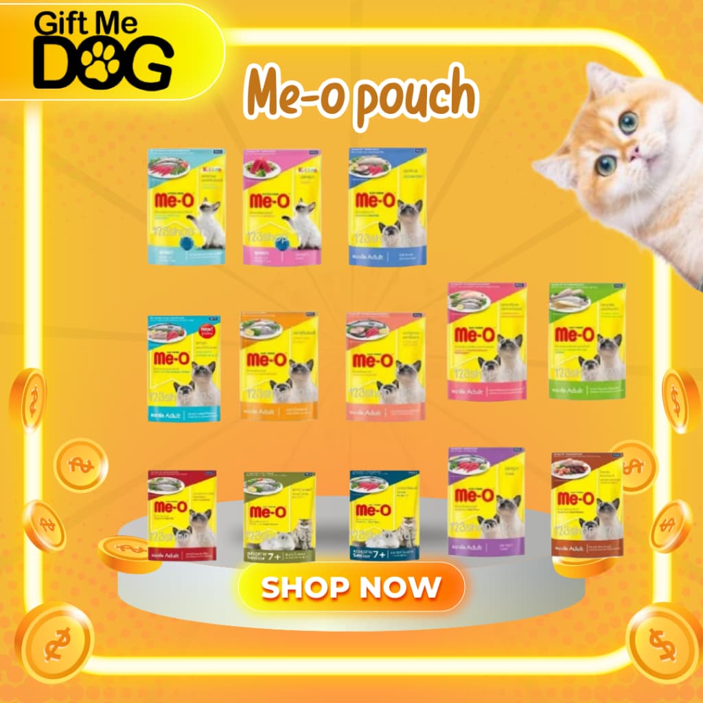 Me-o เพาซ์ อาหารเปียกแมวมีโอ ขนาด 80g ยกโหล12ซอง รูปที่ 1