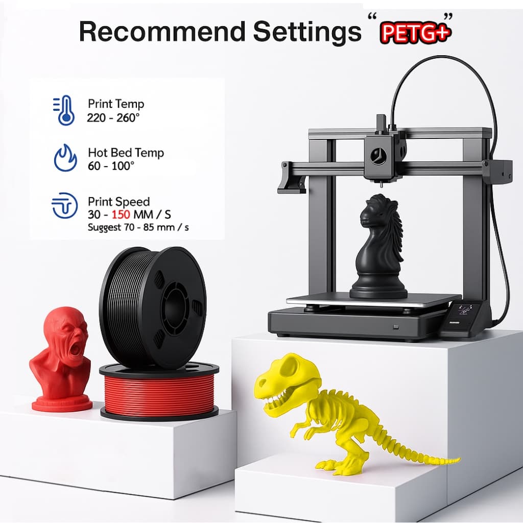 Filamax เส้นพลาสติก PETG Filament 3D Printer 1.75mm 1kg ไร้กลิ่น ปริ้นง่ายกว่า High Quality รูปที่ 2