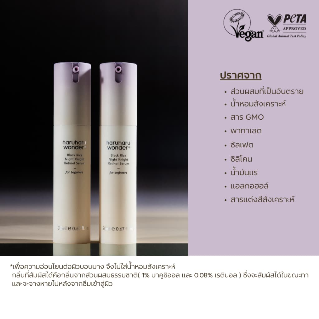 haruharu wonder Black Rice Night Knight Retinol Serum 20ml.รับฟรี อายครีม 1ml. 1 ชิ้น + 5 เซราไมด์ 1.5 ml.1ชิ้น รูปที่ 7
