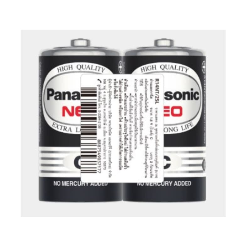 ถ่านไฟฉาย Battery Carbon Zink Neo สีดำ size"C" Panasonicแท้ กล่องละ24ก้อน รูปที่ 3