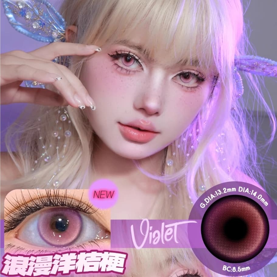 CapyCon Doya ④ คอนแทคเลนส์รายวันมีค่าสายตา Cosplay สีชัดเท่าตาจริง ชมพู แดง เขียว ฟ้า 14.0mm รูปที่ 5