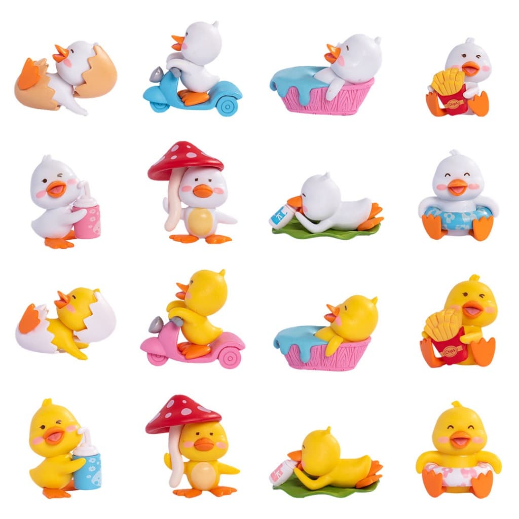 A029 ตุ๊กตาจิ๋ว ตุ๊กตุ่นจิ๋วเป็ดสีเหลืองในชุดกันฝน สำหรับแต่งบ้าน แต่งโต๊ะทำงาน รูปที่ 9