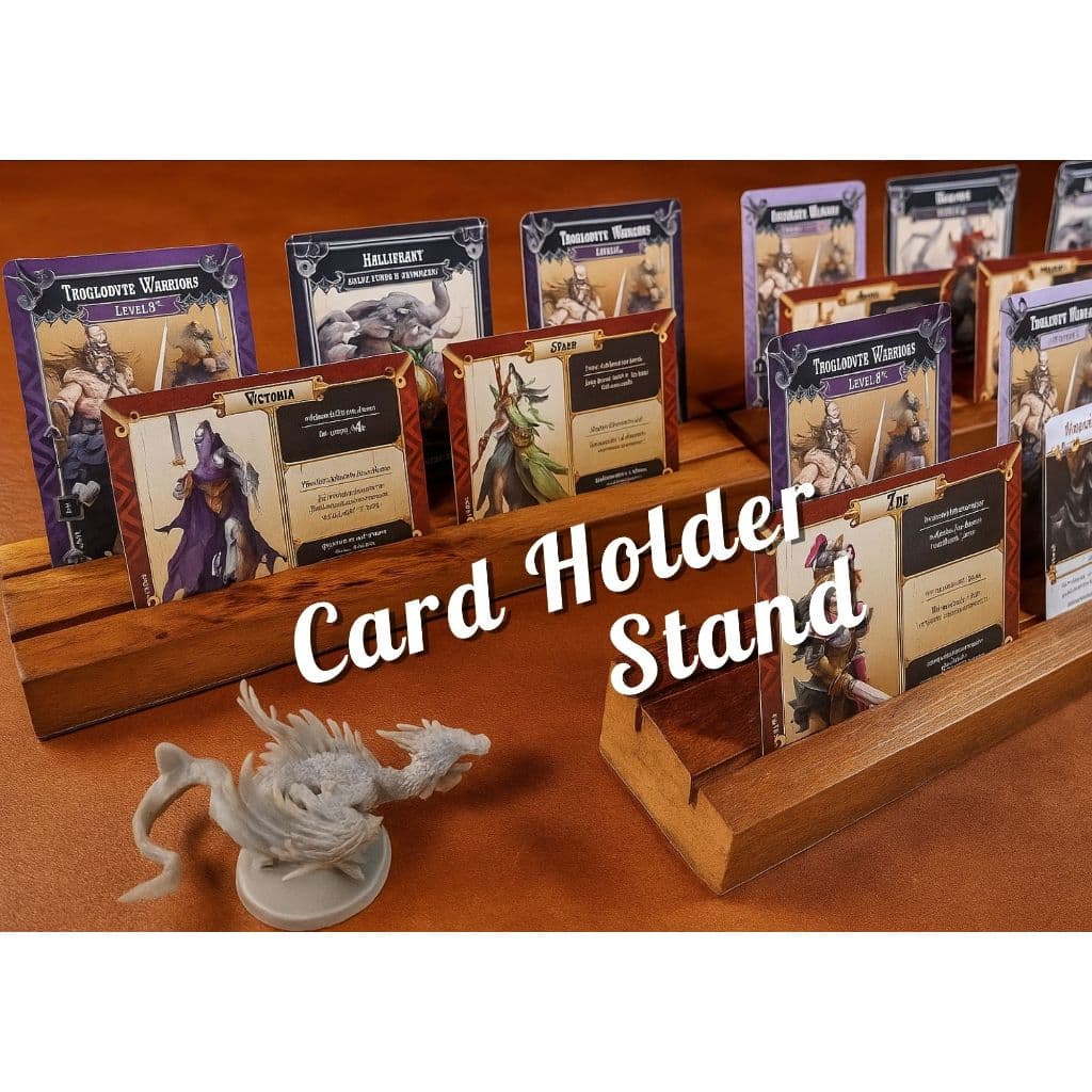 ที่วางการ์ดเกม พรีเมียม ปั๊มชื่อได้ | แท่นวางการ์ด บอร์ดเกม MTG DND TCG | Card Holder Stand Fantasy ของขวัญเกมเมอร์ รูปที่ 1