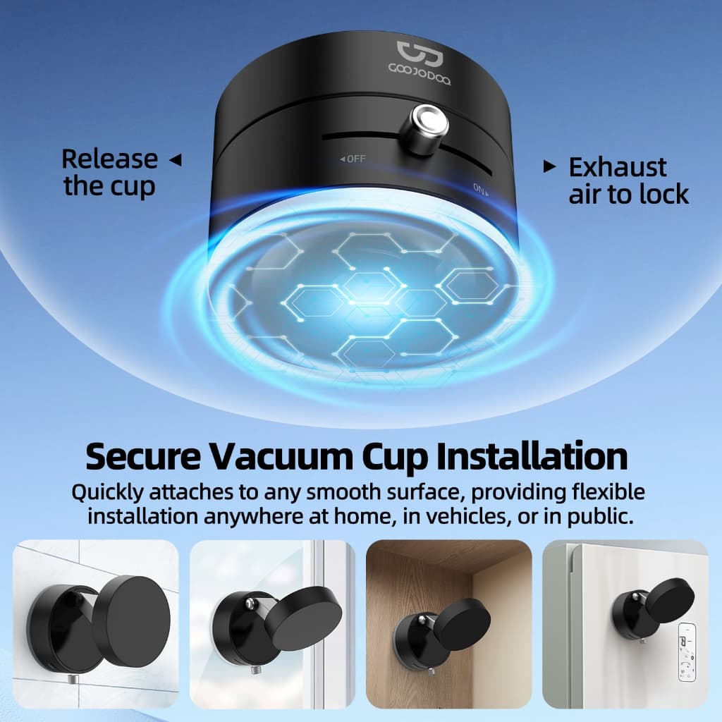 GOOJODOQ Foldable Phone Holder Two-way Switchable Installation Strong Magnetic and Vacuum Absorption No Trace รูปที่ 5