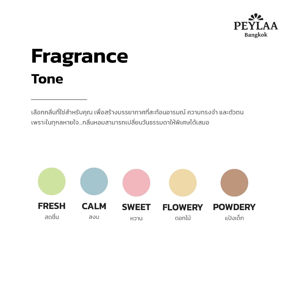 PEYLAA / reed diffuser 100 ml / น้ำหอมปรับอากาศแบบก้านไม้ หอมละมุน เติมกลิ่นให้ห้องขนาดเล็กหรือโต๊ะทำงาน aroma diffuser รูปที่ 4