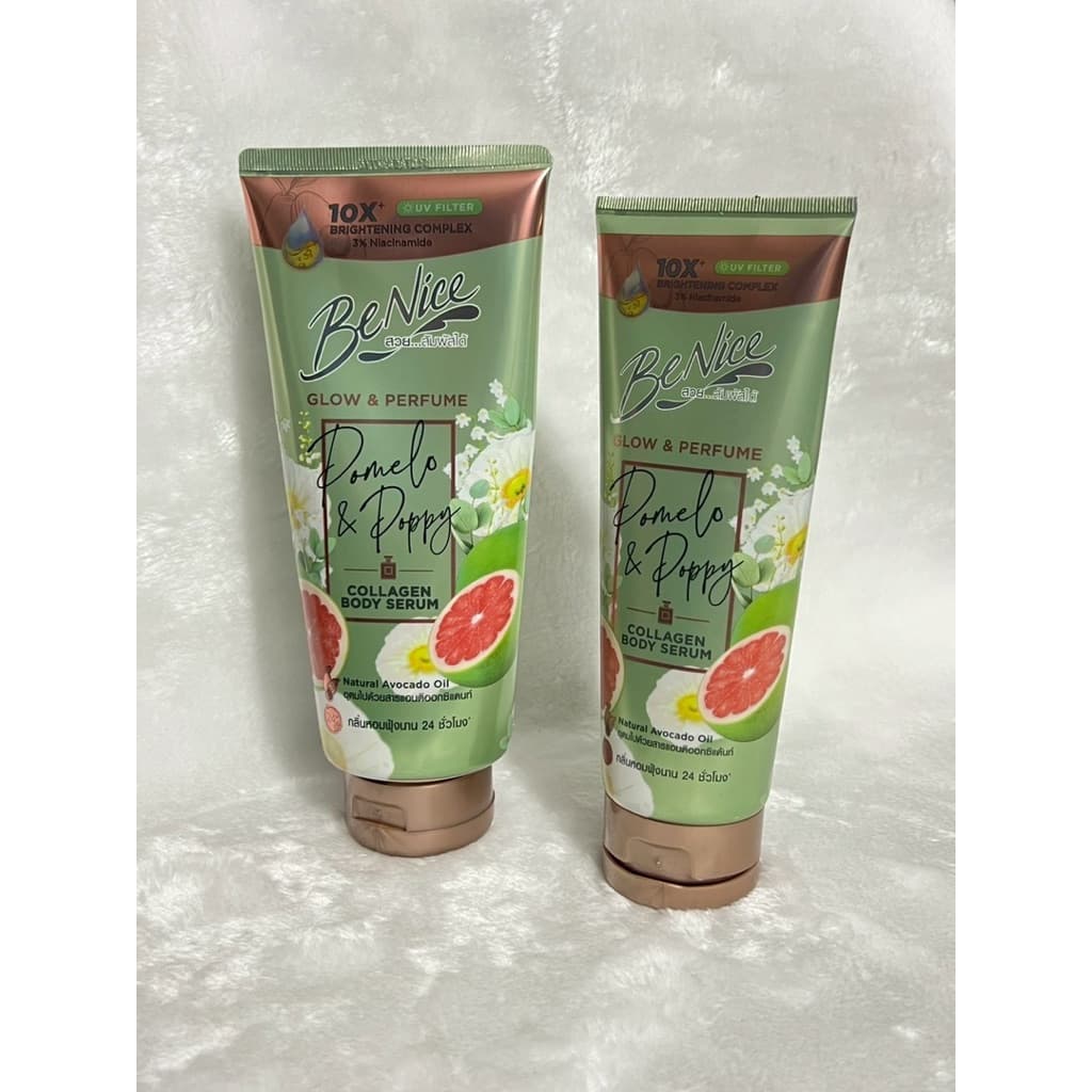 BeNice Glow & Perfume Collagen Body Serum บีไนซ์ เซรั่มน้ำหอมบำรุงผิว ขนาด 170ml./300ml Lychee & Rose /Pomelo & Poppy รูปที่ 3