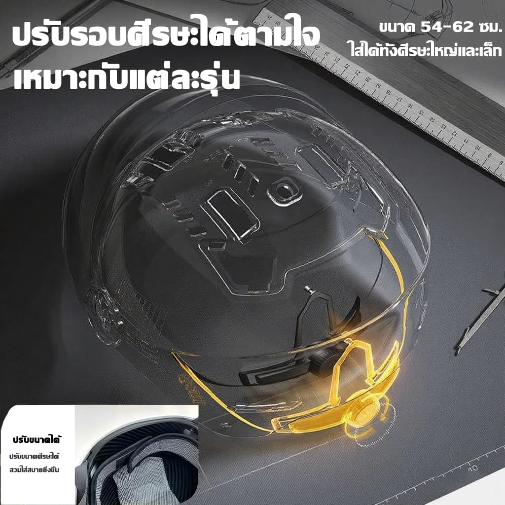 อัพเกรดปกป้องYOUBO หมวกกันน๊อค แถมเลนส์2แบบ ดีไซน์ช่องระบายอากาศ ทนตก แรงกดทับ หมวกกันน็อคครึ่งใบ helmet motorcycle รูปที่ 3