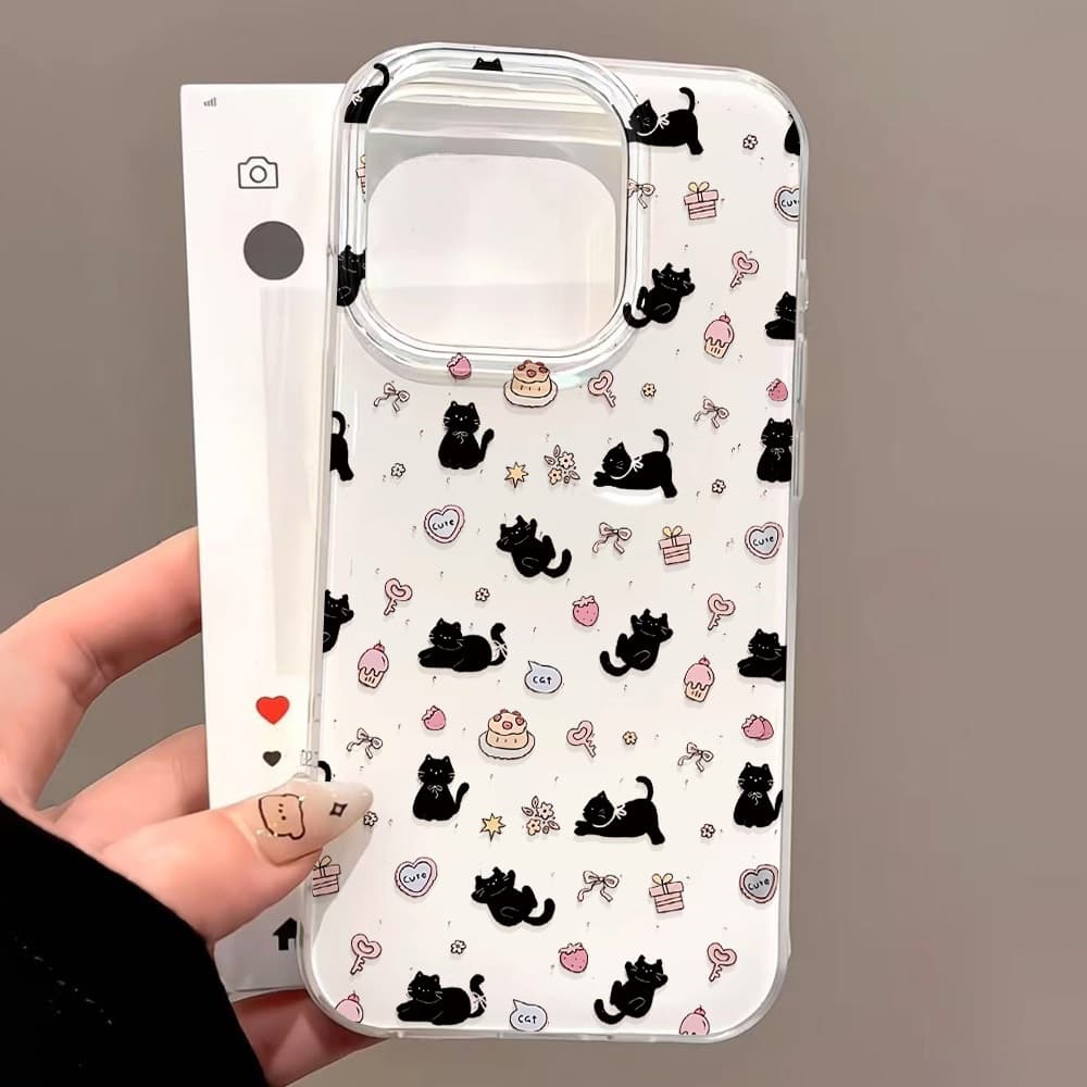เคสโทรศัพท์ For iPhone 11 13 16 Pro Max Case iPhone 13 14 15 Pro Max 12 Pro Max 13 Pro IMD ดอกไม้การ์ตูนน่ารักสัตว์ รูปที่ 5