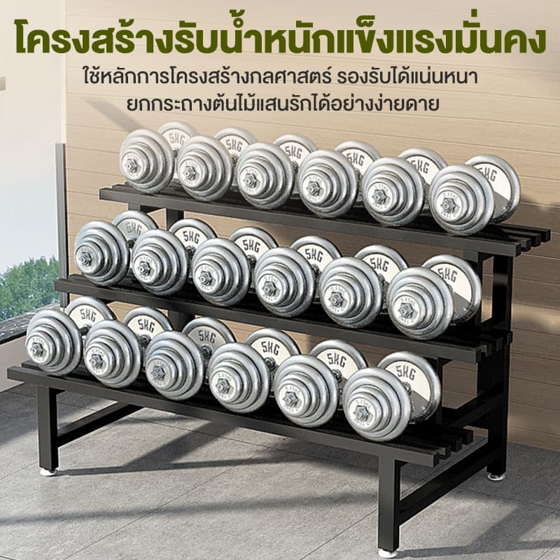 ชั้นวางดอกไม้ พื้นที่กว้าง ชั้นวางต้นไม้ เหล็กเคาร์บอน ชั้นวางของ​ขั้นบันใด แบบ​2/3​/4 ชั้น รับน้ำหนักได้205กก รูปที่ 6