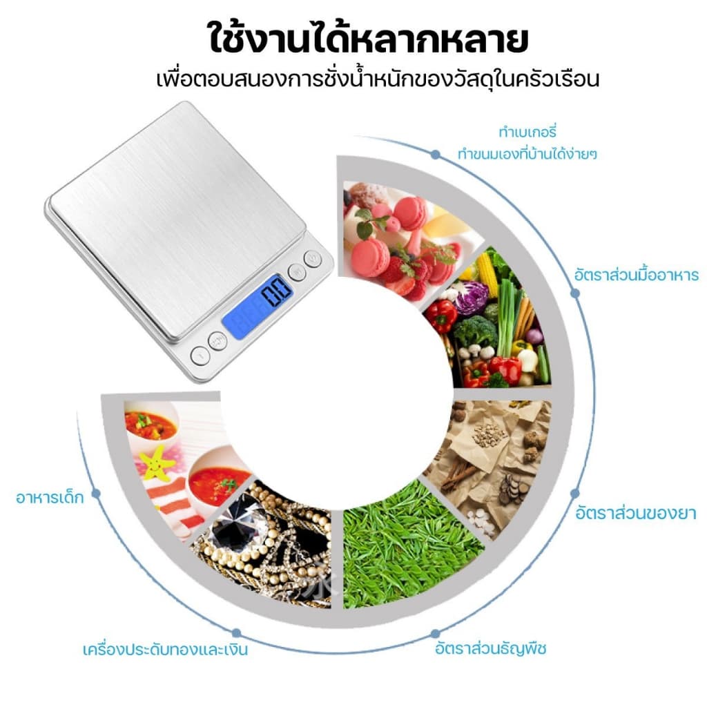 KEIAS เครื่องชั่งดิจิตอล กิโล ตาชั่งดิจิตอล ทศนิยมจุด 0.1/0.01 กิโลชั่งของ หน้าจอตาชั่ง ฟรีแบต scale รูปที่ 7
