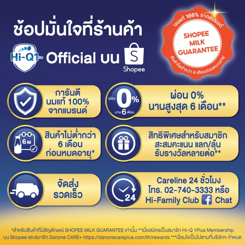 นมไฮคิว พลัส พรีไบโอโพรเทก นมผงสูตร3 3850 กรัม HiQ Prebio ProteQ รูปที่ 8