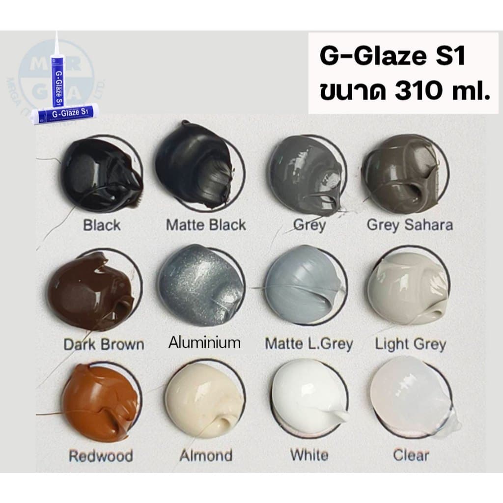 Silicone G-Glaze S1 ซิลิโคน 100% ไร้กรด 310 ml. มีให้เลือกมากกว่า 10 สี รูปที่ 2