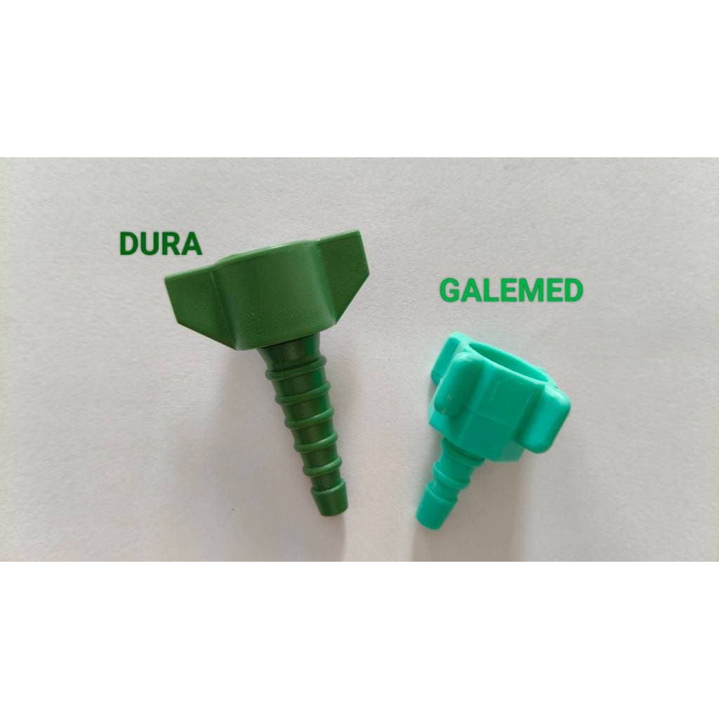 DURA ข้อต่อเกจ์ออกซิเจน Nut & Nipple O2 disp.Ins สำหรับ ถังออกซิเจน Oxygen tank. รูปที่ 1