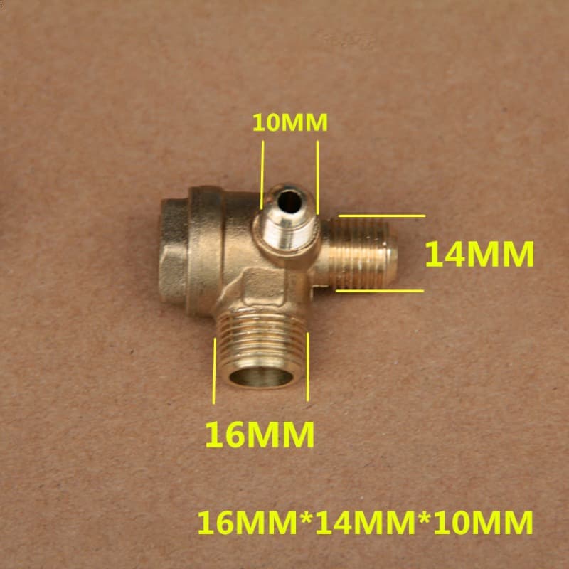 เช็ควาล์ว ปั้มลม อะไหล่ปั้มลม ออยฟรี ปั้มลมเงียบ 16x14x10mm โลหะผสมสังกะสี/ทองเหลือง รูปที่ 6