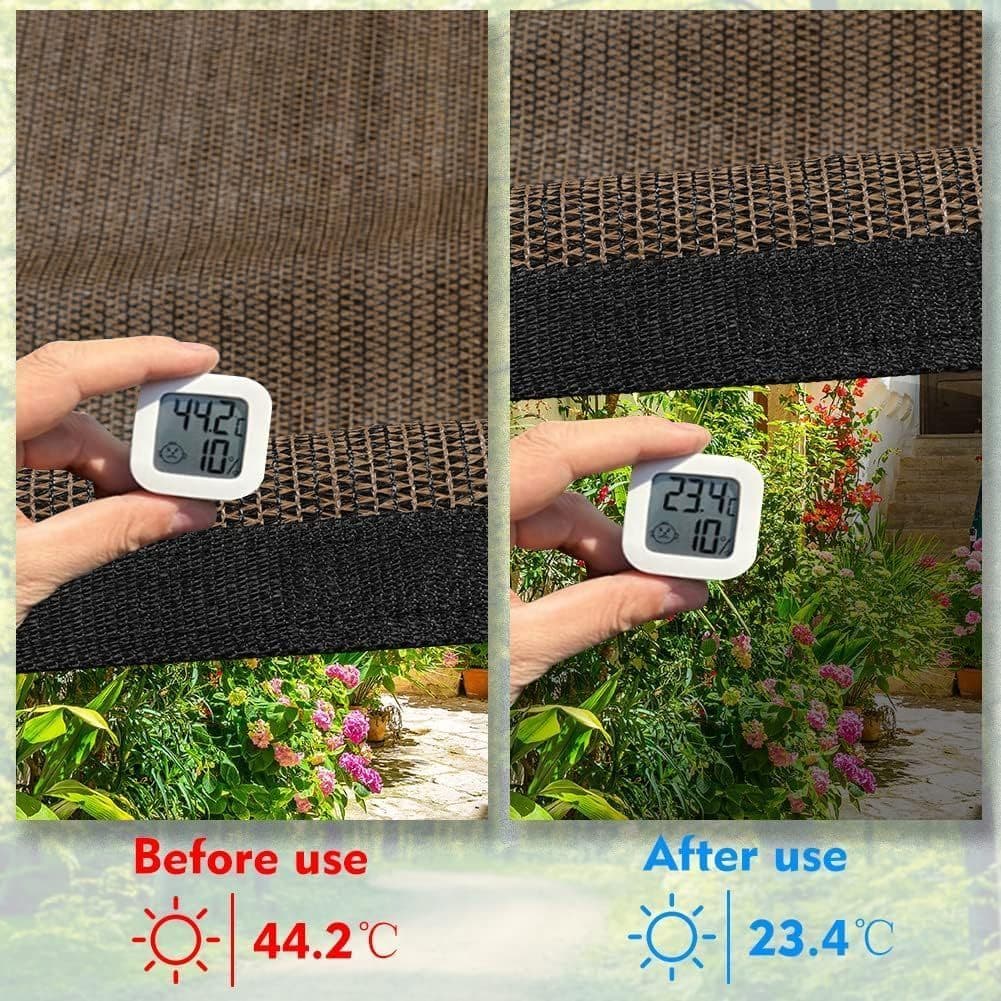 สแลนกันแดด 100% ผ้าบังแดดกันฝน ผ้าใบกันแดด กันแดดรถยนต์ ผ้าสแลนกันแดด ผ้ากันแดดแคมปิ้ง ตาข่ายบังแดด ผ้ากัน รูปที่ 6