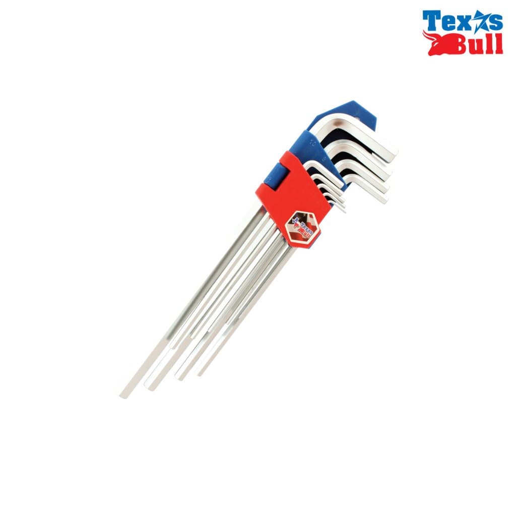TEXUS BULL กุญแจหกเหลี่ยม 9ตัว/ชุด บอลยาวพิเศษ รุ่น TX-HK9BL-IN รูปที่ 3