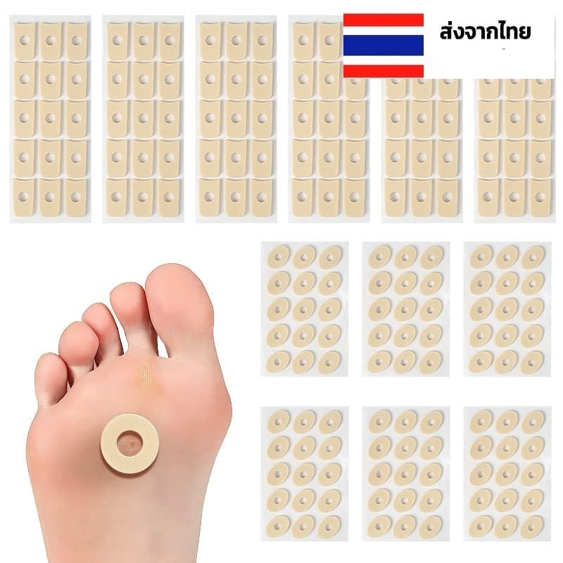 ฟองน้ำแปะกันรองเท้ากัด แผ่นแปะกันเสียดสีที่เท้า แผ่นโฟมรองส้นเท้า ทรงกลม ป้องกันตาปลา รูปที่ 2