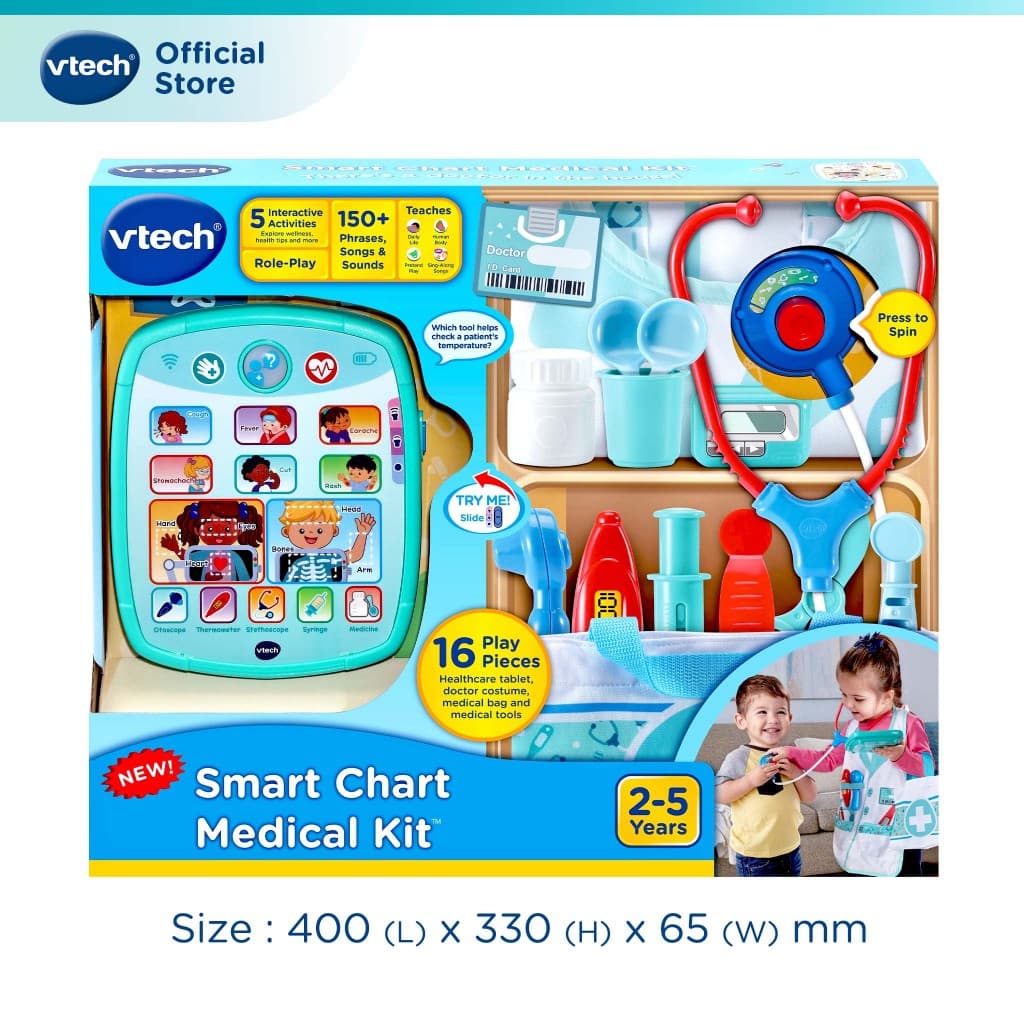 VTECH SMART CHART MEDICAL KIT, ของเล่นชุดหมอ ชุดอุปกรณ์ทางการแพทย์ 80-552100 รูปที่ 2