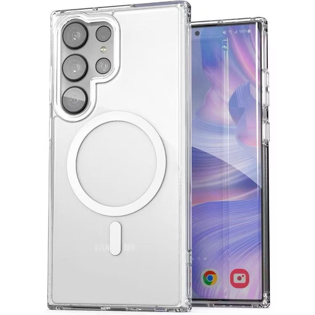เคสแม่เหล็ก CASEใส สำรับ Samsung S26 Plus S26Ultra S25 S24 S23 S22 S21 Plus Ultra S21FE S23FE S24FE S25FE เคสกันกระแทก รูปที่ 1
