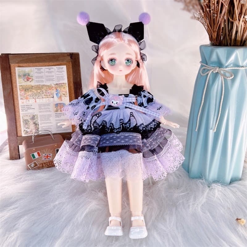 CDD BJD ตุ๊กตา 3D 30 ซม สไตล์เจ้าหญิงตัวน้อย ตุ๊กตาพร้อมข้อต่อที่ขยับได้ ตุ๊กตาเจ้าหญิงน้อย ของขวัญเด็กผู้หญิง รูปที่ 3