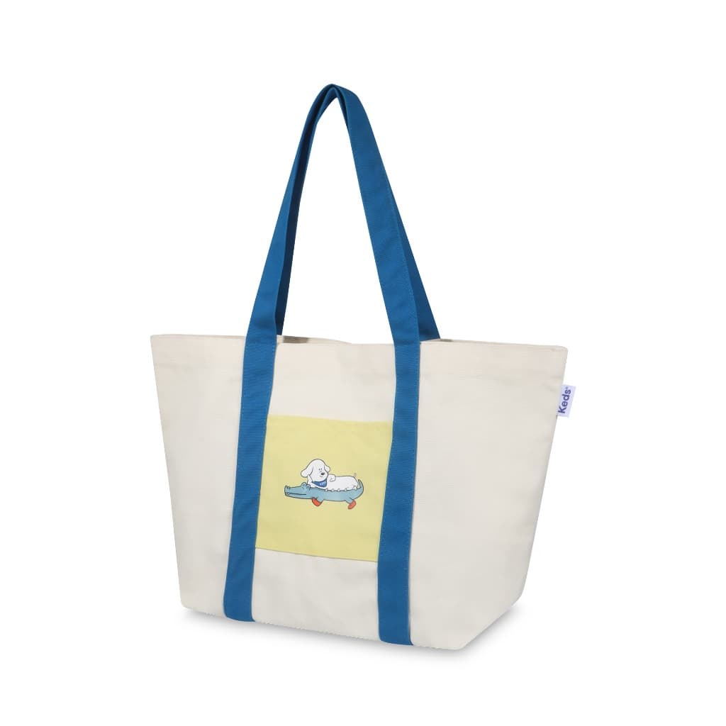 KEDS กระเป๋า รุ่น THE KEDS BAG X SSKTMMEE สีครีม/ สีน้ำเงิน รูปที่ 3