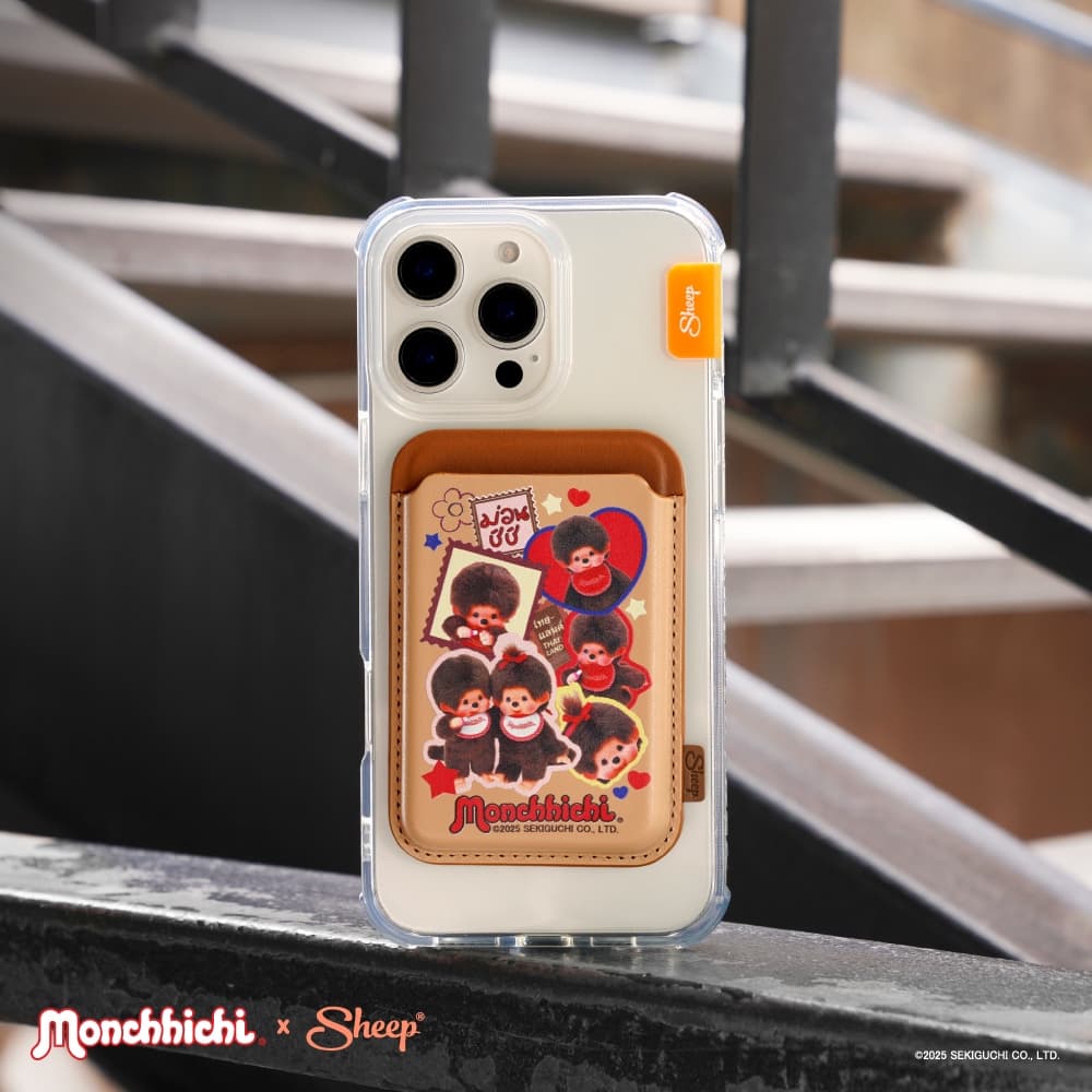 Monchhichi Collection ที่ใส่บัตรแม่เหล็กแปะด้านหลังโทรศัพท์ ลายมอนชิชิ ใช้กับเคสโทรศัพท์มีMagnet รูปที่ 8