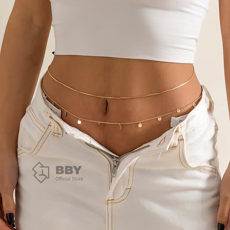 BBY สร้อยเอว Y2K คริสตัลโบโฮพู่ ปรับได้ ใส่ทะเล-เทศกาล ของขวัญสาวสไตล์สุดเก๋ B010 รูปที่ 1