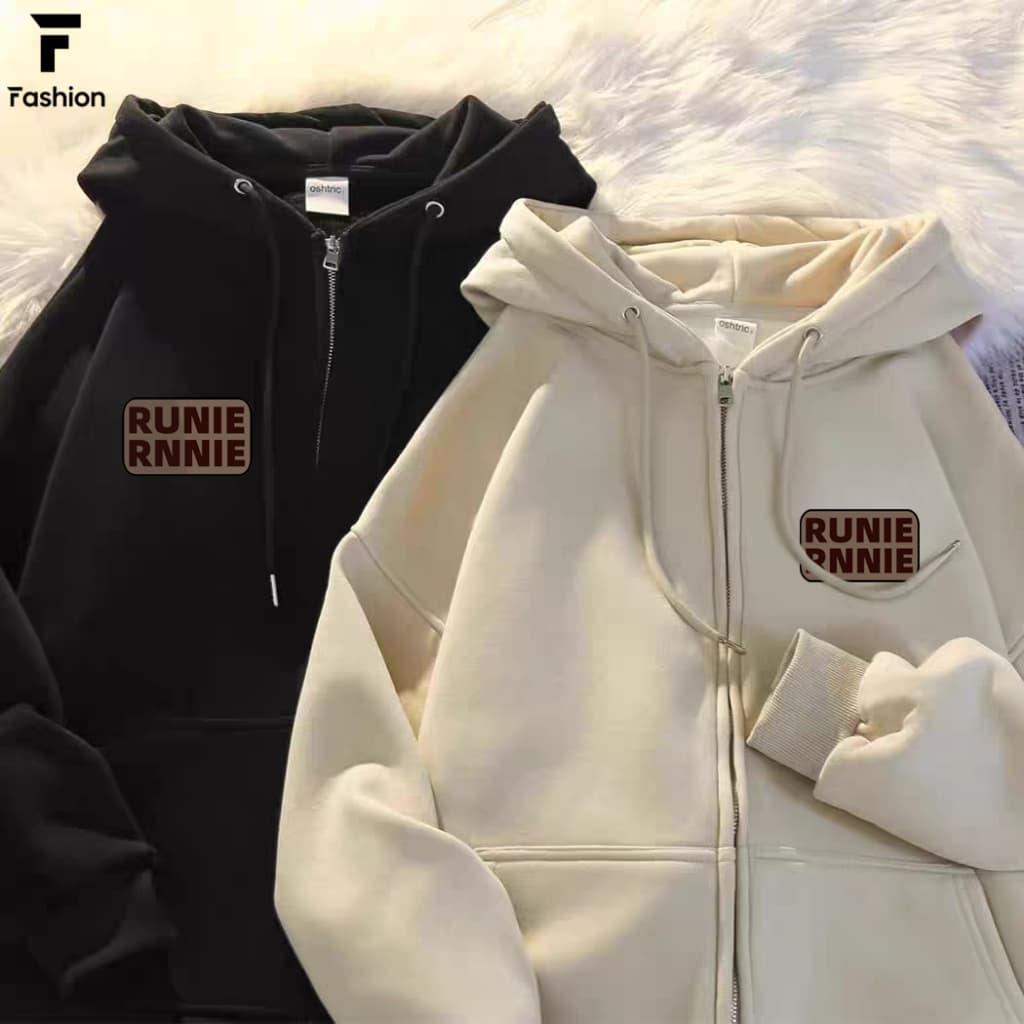 เสื้อสเวตเตอร์แจ็คเก็ตมีฮู้ด unisex ใส่คู่กับแฟนได้ เนื้อผ้านุ่ม ใส่สบาย รูปที่ 2