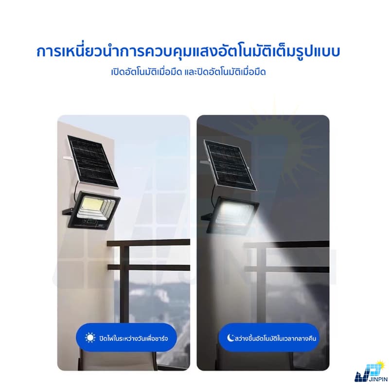 Solar Light New -70000w แสงไฟสีขาว ไฟพลังงานแสงอาทิตย์ LED 156 ดวง รูปที่ 4