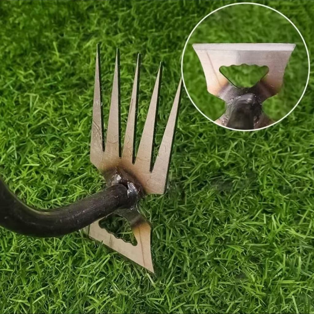 เครื่องมือกำจัดวัชพืชในสวน จอบ คราด เครื่องมือกำจัดวัชพืช คราดหญ้า คาดหญ้าเหล็ก ใช้ขุดดิน ฟันถากหญ้า สินค้ามี รูปที่ 6