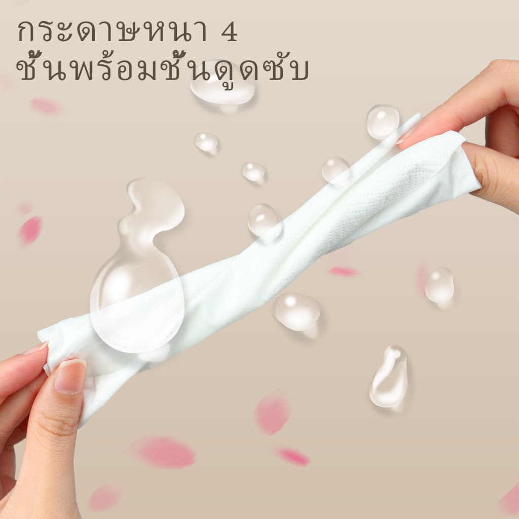 RVMOWA RVMOWA GB/T 20808 แผ่น หนานุ่ม ทิชชู่เช็คหน้าได้ 450แผ่น/ห่อ 5 ชั้น 4500 แผ่น จัด รูปที่ 3