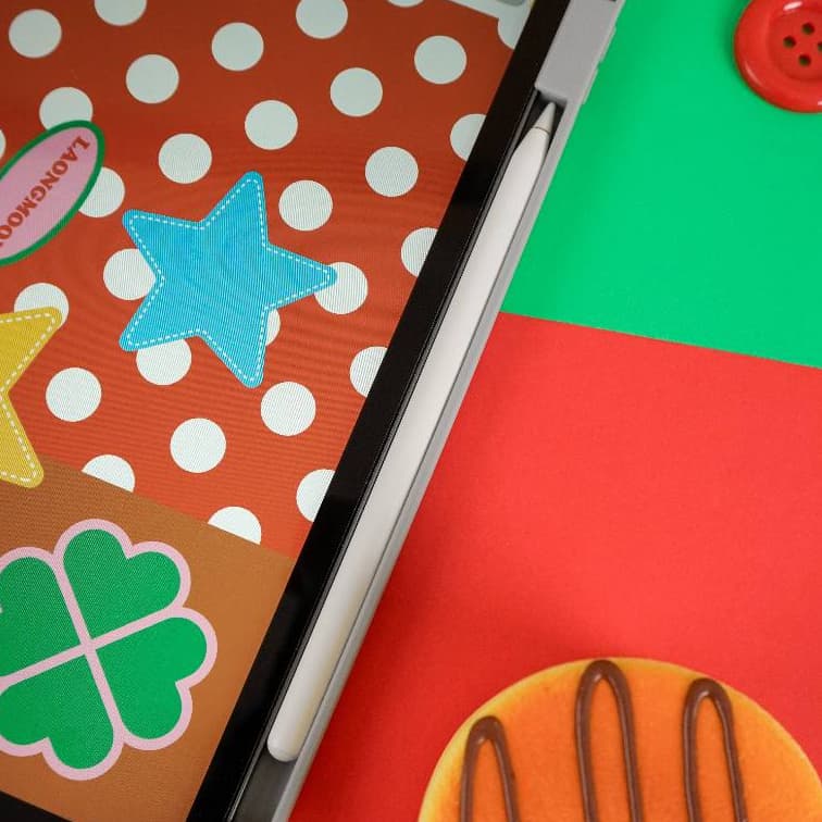 LAONGMOON เคสไอแพดแกน Y ฝาพับ พิมพ์ลาย Lucky Girl Collection ipad case เคส iPad ใส่ปากกาได้ รูปที่ 8