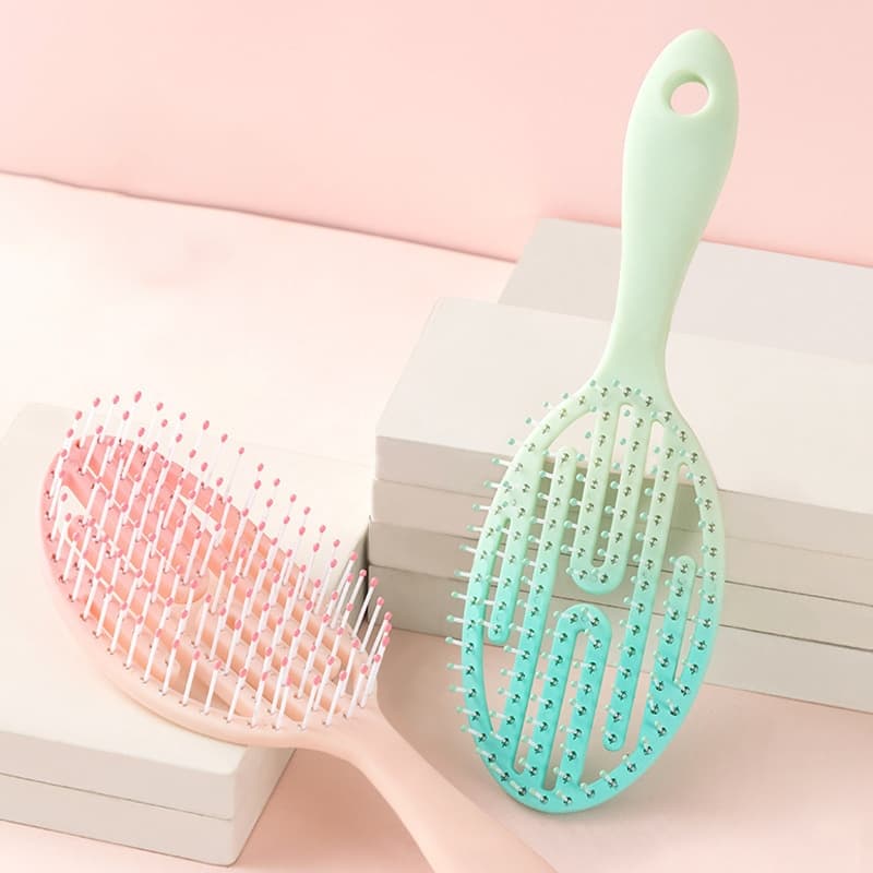 หวีแอร์รี่ หวีลดผมร่วง แปรงหวีผม นวดศีรษะ Detangling Brush หวีไนลอน หวีผมเปียกและแห้ง แกนม้วนผม หวีแอร์รี่ รูปที่ 6