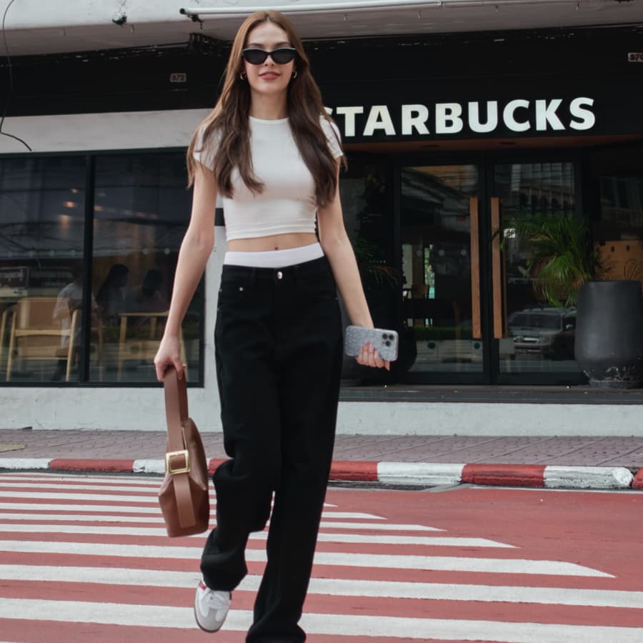 MERMAIDSTUDIO - PETITE SOUFFLÉ JEANS ยีนส์ทรงกระบอกผ้าไม่ยืด รูปที่ 1