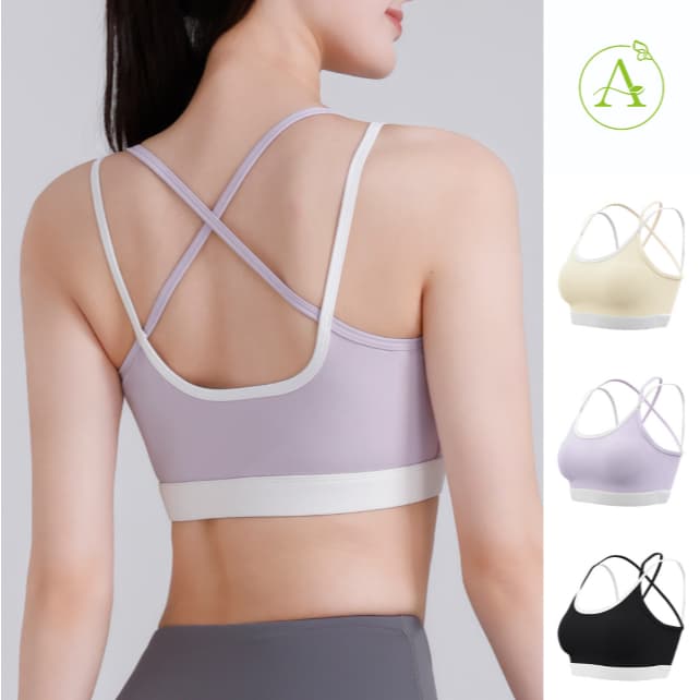 ArayaLady SportBra เสื้อบราโยคะ สปอร์ตบราออกกำลังกาย สายเดี่ยวไขว้หลัง ทรงใหม่สวยใส่สบาย รุ่น AB-JYMN190 รูปที่ 1