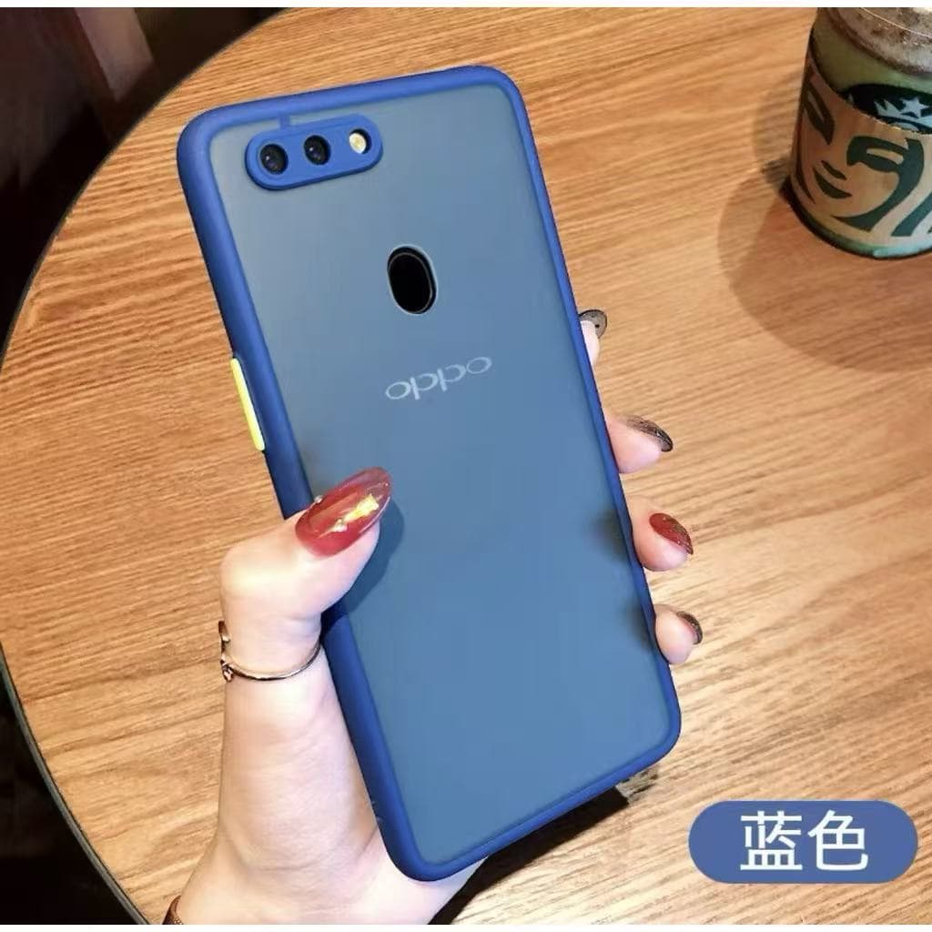 เคสขอบสีหลังด้าน สำหรับ Oppo A12 A5S F9 A7 A3S A5 A9 2020 A31 A1K A53 Reno2F Reno4 5 6 7 Reno7Z Reno8Zเคสกันกระแทก รูปที่ 8