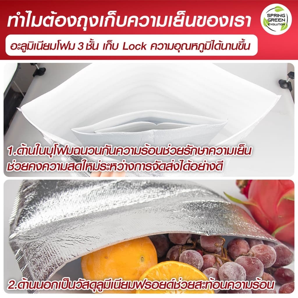 SGE ถุงฟอยล์เก็บความเย็น ถุงเก็บความร้อน รุ่น B5D แบบก้นตั้ง,แบบซอง หนา 4มม. คุณภาพสูง เเพ็ค 10ชิ้น รูปที่ 4