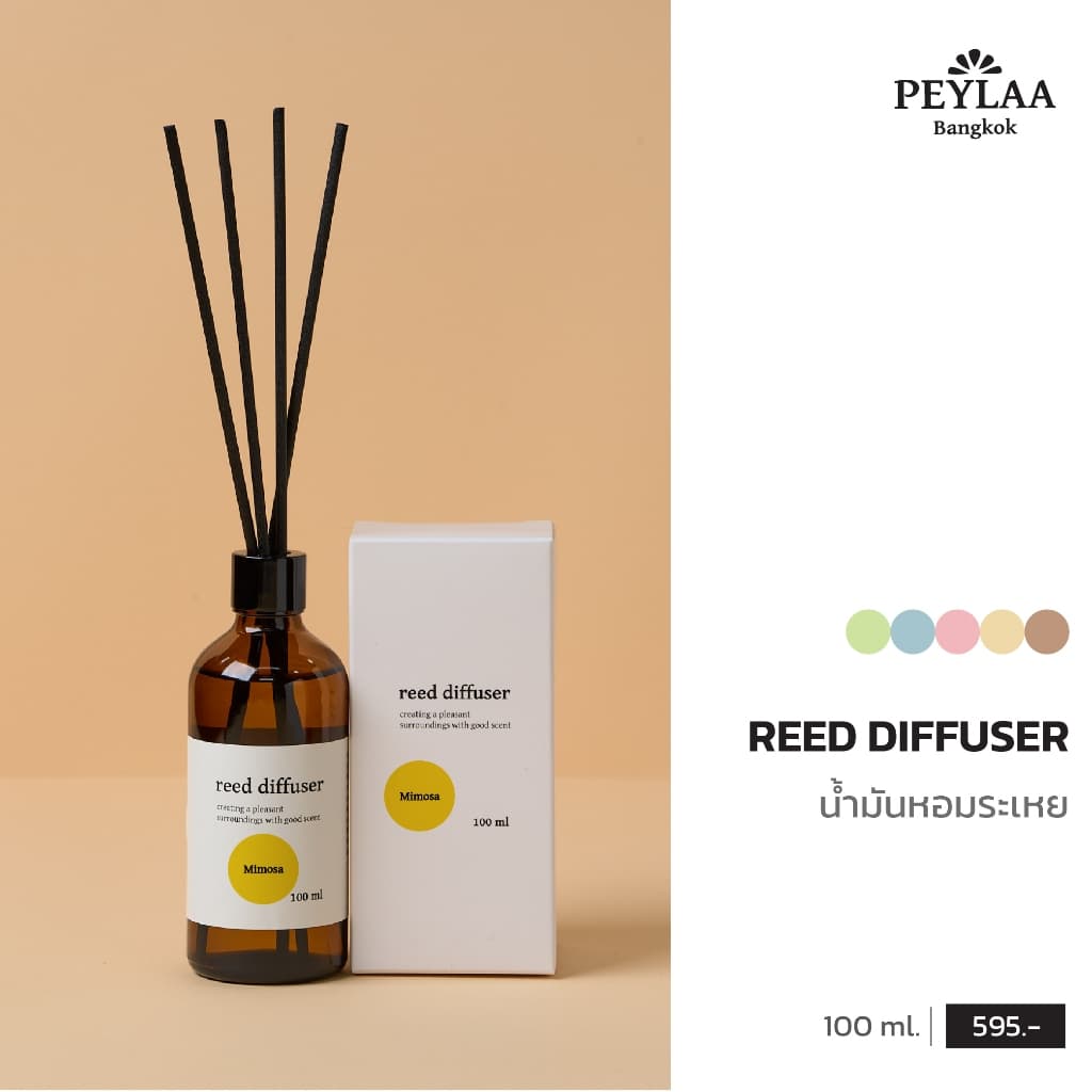 PEYLAA / reed diffuser 100 ml / น้ำหอมปรับอากาศแบบก้านไม้ หอมละมุน เติมกลิ่นให้ห้องขนาดเล็กหรือโต๊ะทำงาน aroma diffuser รูปที่ 1