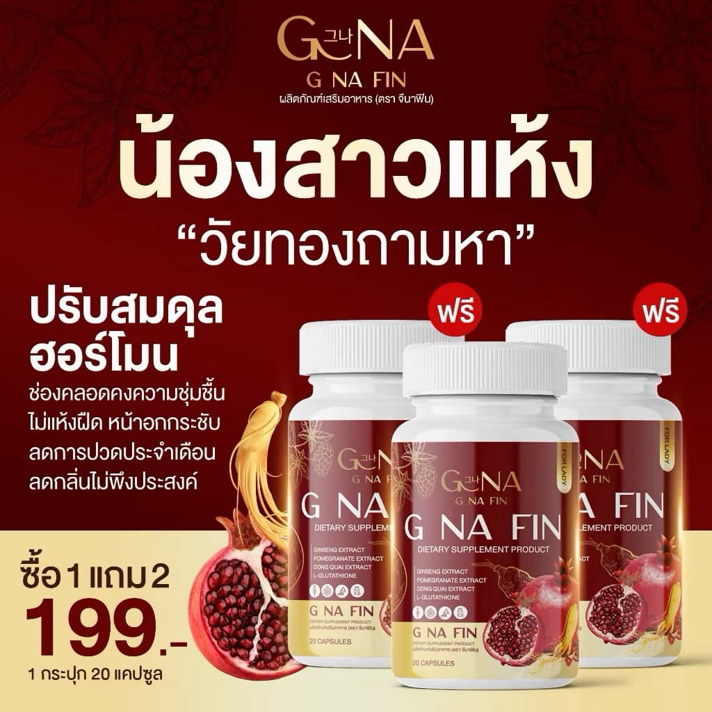 !! จีน่าฟิน G NA FIN วิตามินดูแลผู้หญิง กระปุก 20แคปซูล รูปที่ 2