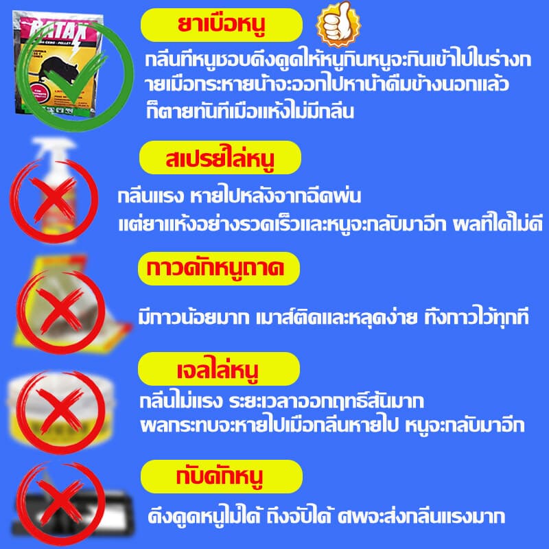 ปลอดหนูตลอดทั้งปียาฆ่าหนู ยากำจัดหนู เหยื่อกำจัดหนู ตายแห้ง ​ไม่เหม็น ใช้งานง่าย รูปที่ 2