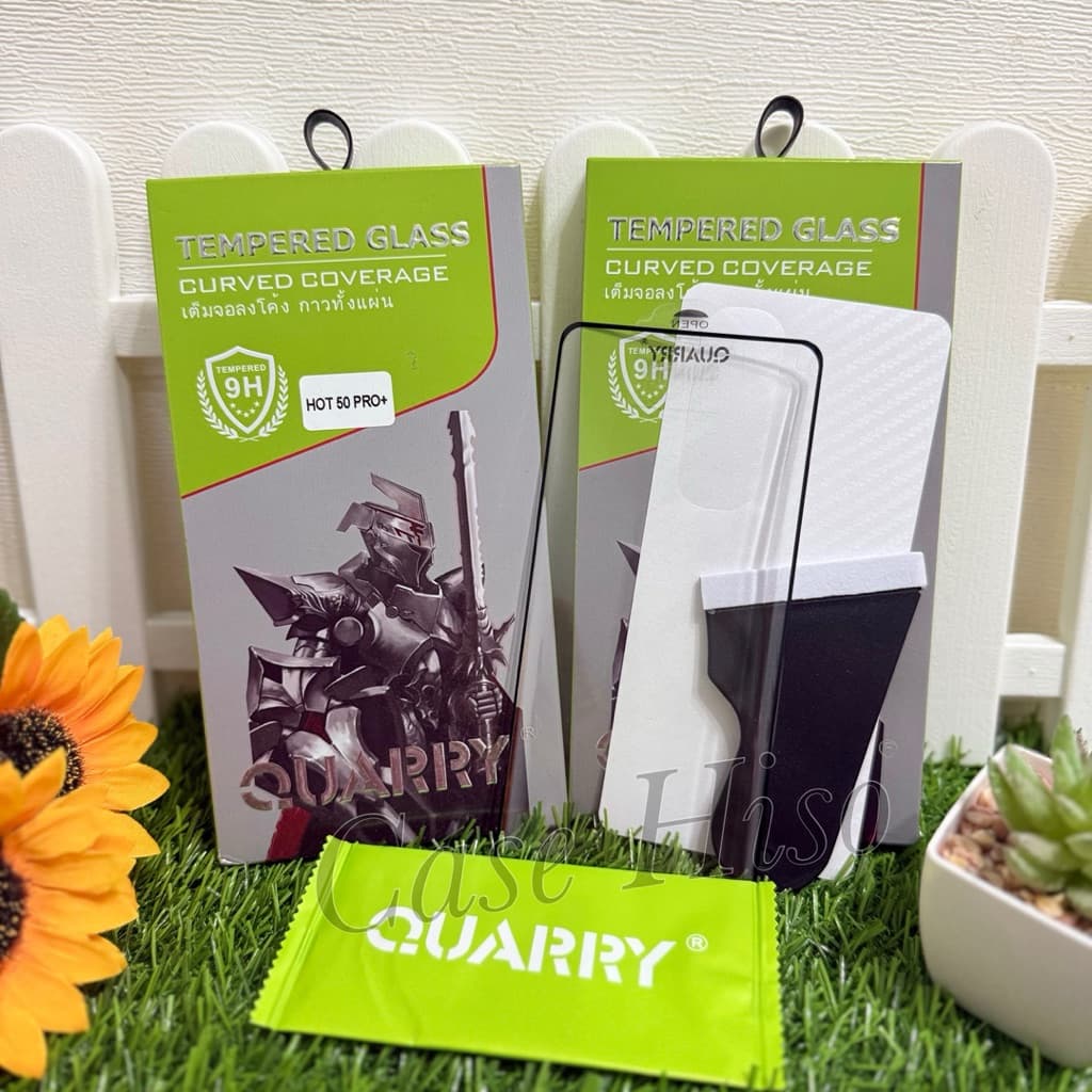 ฟิล์มกระจกนิรภัยจอโค้ง Quarry สำหรับ Infinix Hot 50 pro plus / Hot 60 pro plus รูปที่ 1
