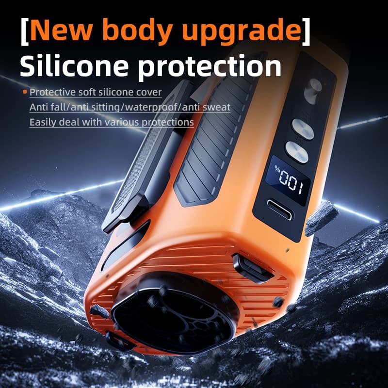 New y19 10,000mah เอวอเนกประสงค์คลิประบายความร้อนพัดลม 3 in 1 พัดลมเดสก์ท็อปกลางแจ้งพร้อม LED 199 Gear Winds รูปที่ 7