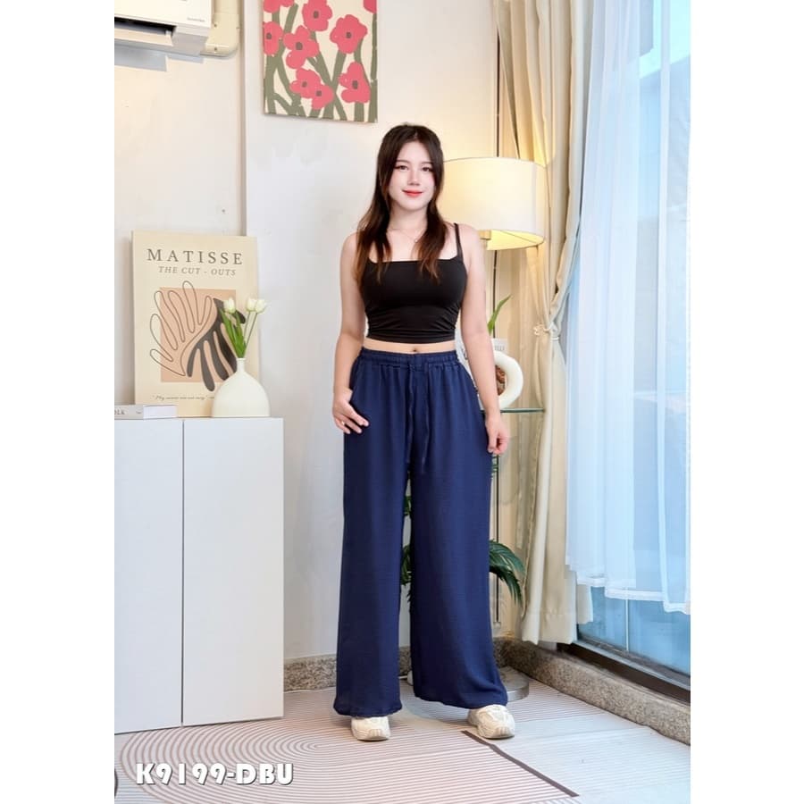 กางเกงขายาว ใส่สบาย ดูแฟชั่นเรียบง่าย เหมาะกับใส่เที่ยวหรือใส่ชิล มีให้เลือกหลายโทนสี K9199 รูปที่ 8