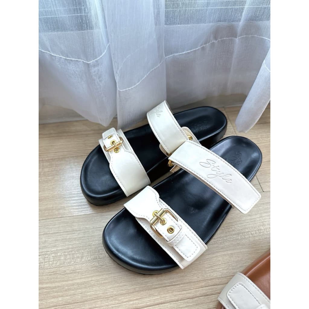 Style shoes รุ่น Tori 02 รองเท้าแตะทรงไบเก้น สวยใส่สบายดูดี สายเข็มขัดไปรับได้ *แนะนำบวกเพิ่ม1ไซด์* รูปที่ 3