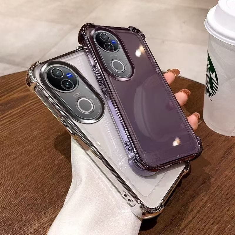 เคสใส ขอบสี กันเลนส์กล้อง สำหรับVivo V60lite V60 V50 lite V40 V40Pro V30 V30Proกันกระแทก รูปที่ 1