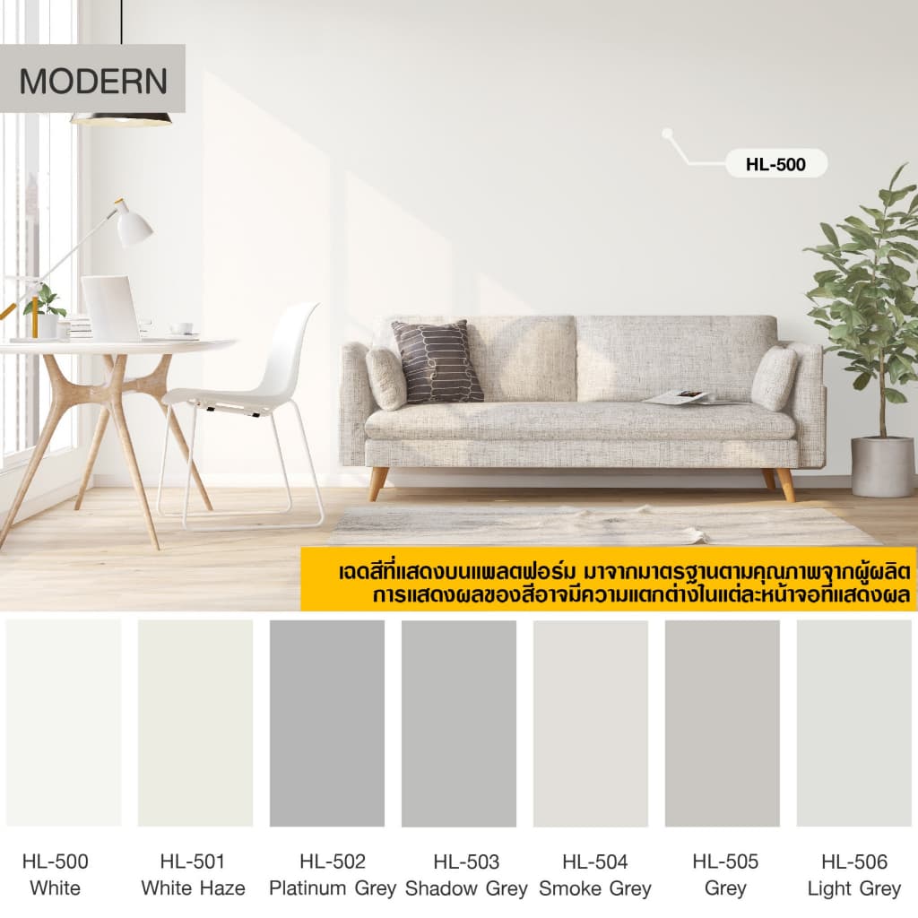 ฮีโร่ ลักซ์ สีทาบ้าน All-IN-1 สีทับหน้าและรองพื้นในตัว ทาผนัง ทาฝ้า HERO LUX รูปที่ 6